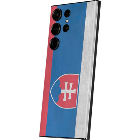 Slovakia Flag Distressed Galaxy Skins